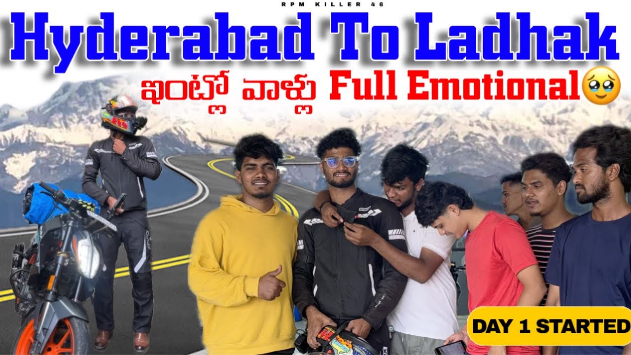 Hyderabad to ladhak DAY 1  | SOLO RIDE |