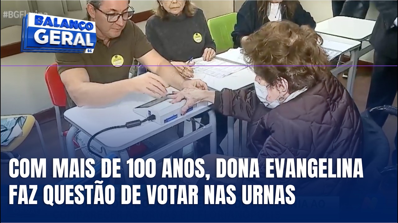 Dona Evangelina supera um século de vida e mantém o hábito de votar em SC