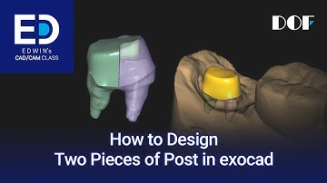 كيفية تصميم قطعتين من المنشور في exocad