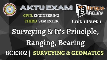 U1_P1 | Surveying and Geomatics | Civil Engineering B.tech 2nd year | AKTU Lecture #unique_series