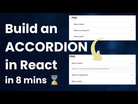 Build an Accordion Component in React in 8 mins! (Machine Coding Interview Question) #accordion