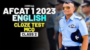 AFCAT 1 2023 Exam English 45 Days Crash Course - Cloze Test - Class 2