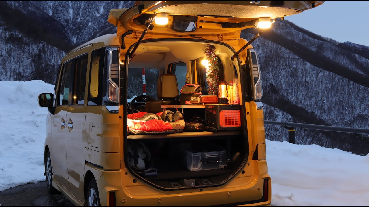 [19 ночь] Последний автомобильный лагерь в году с легковой машиной