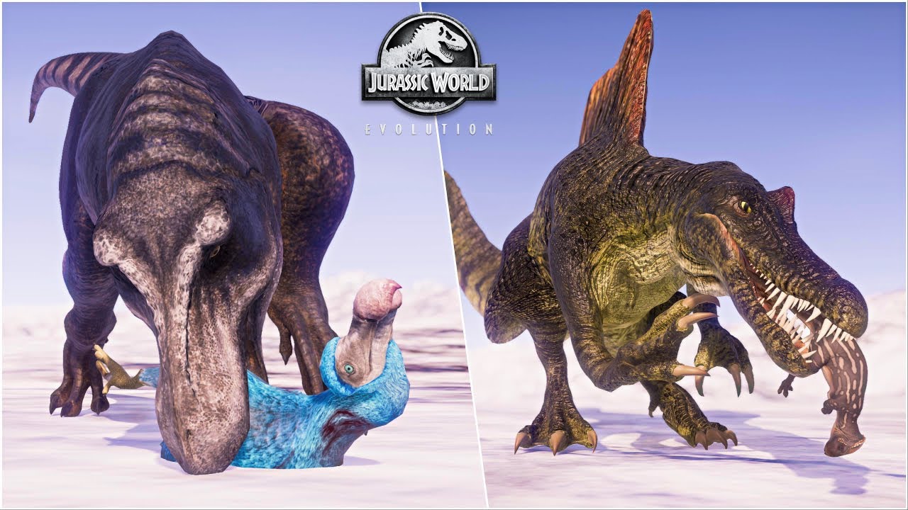 NEW SCIENTIFICALLY ACCURATE TREX Vs ACCURATE SPINOSAURUS IN ARCTIC 