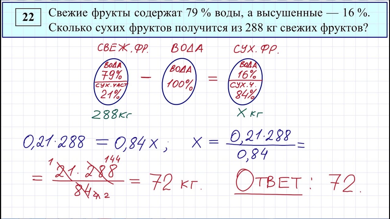 Текстовая задача из ОГЭ и ЕГЭ