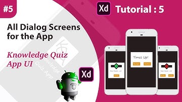 5. Creating The Knowledge Quiz App UI in  Adobe XD | Wrong ,Right and Selected Quiz Dialog | Part: 5