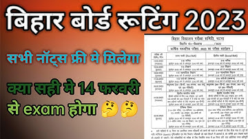 Bihar Board Matric Exam 2023 Date & Routine जारी  | bihar bord 10th exam 2023 date schedule Release