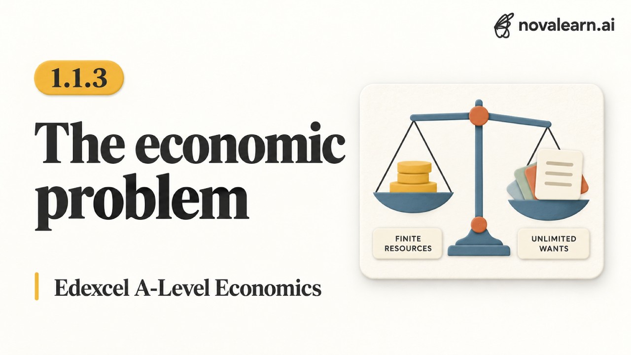 1.1.3 The economic problem | Edexcel A-Level Economics - YouTube