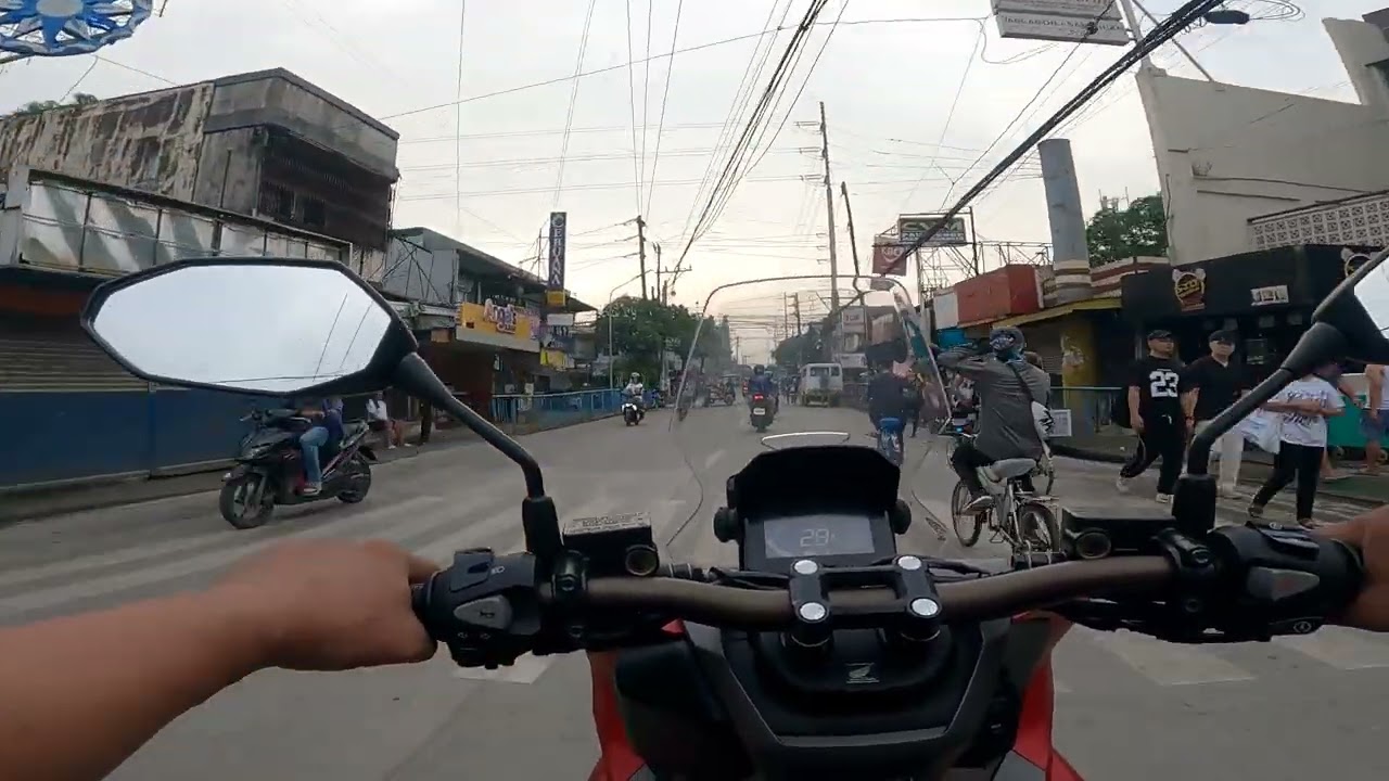 Riding motorcycle in Malabon city #highway #automobile 