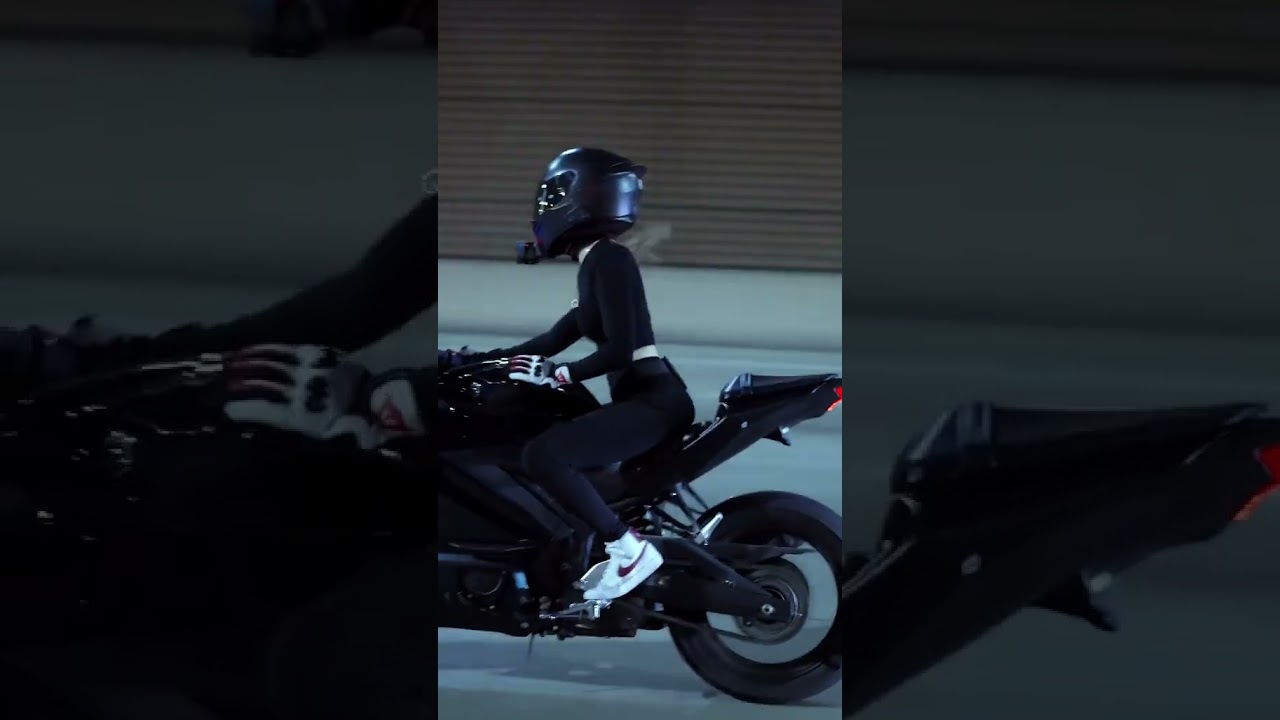 a girl riding bike.. 