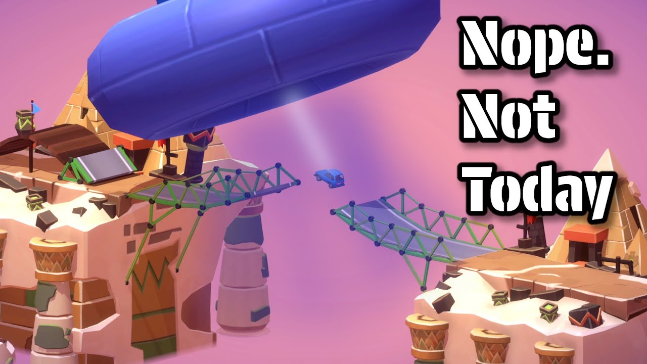 How to Avoid UFO Tractor Beams - Poly Bridge 3 Weekly Challenge