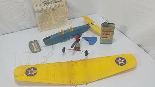 VINTAGE L.M. COX MANUFACTURING COMPANY INC. THIMBLE DROME PT-19 FLIGHT TRAINER LOT