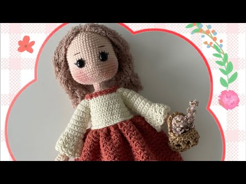 Amigurumi Bebek yapımı🧡 5/5 Eng Subtitle(dress,bag,shoe,elbise,ayakkabı,çanta) #amigurumidoll