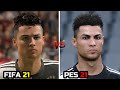 FIFA 21 VS PES 2021 | New Face Comparison | (Ronaldo, Haaland, Ramos)