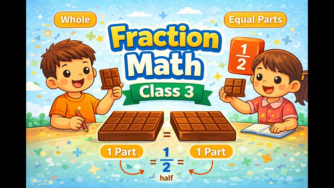 Fractions : Math for Class 3 - YouTube