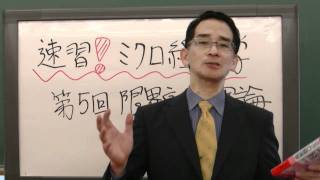 石川秀樹先生「速習！ミクロ経済学」　第5回　限界効用理論　1/4