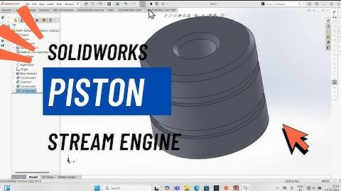 How to Model a piston Steam Engine in SolidWorks Step-by-Step CAD Tutorial #cad #cadsoftware #3d