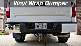 Watch Me Vinyl Wrap This Bumper ! Toyota Tundra / 3m VViViD