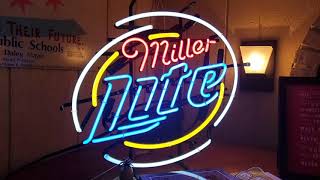 Miller Light Neon Bar Light