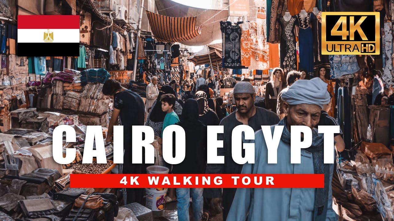 Cairo, Egitto | Via Al Mousky | Passeggiata in Città 4K