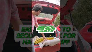 Easiest way to secure trunk for hauling #shorts #diy #tips