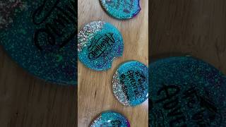 🚗✨ Easy Glitter Epoxy Car Coaster More in-depth tutorial on my 144th vlog #diy #tutorial