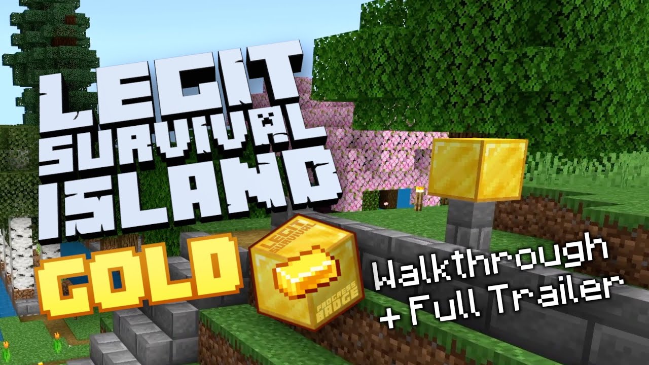 Legit Survival Island GOLD Edition | Walkthrough Full Trailer | Legit Survival Minecraft Maps