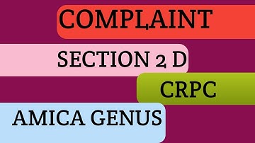 COMPLAINT section 2(d) CRPC & DIFFERENCE B/W FIR & COMPLAINT