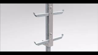 Hammer. Anticaduta verticale EN 353-1 su scale a montante centrale.