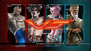 Tekken Tag Tournament 2: Equipo Devil Jin vs. Equipo Jaycee.
