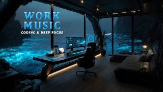 Deep Work Music 🌊 Futuristic Ocean Workspace for Coding & Deep Focus