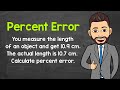 Calculating Percent Error Concepts