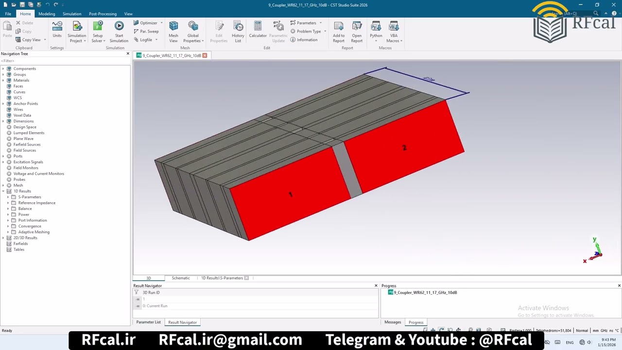 Waveguide Coupler WR62 11-17 GHz 10dB number9