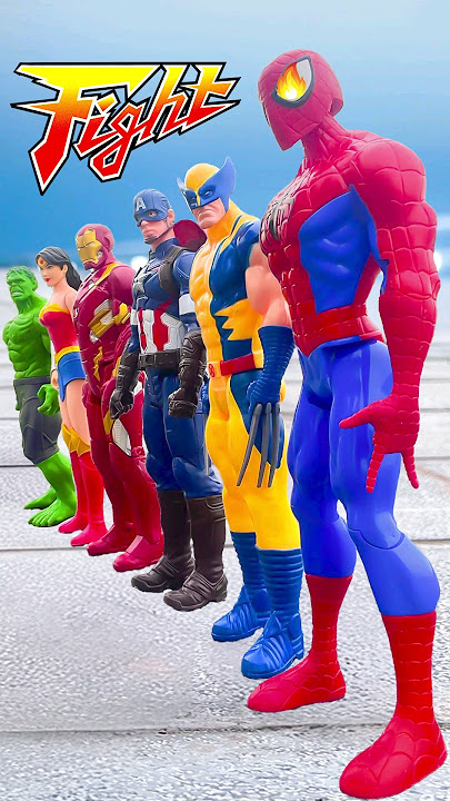 Super Heroes DOMINO EFFECT THE AMAZING | Marvel Toys #shorts #funny