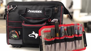 Husky 16inch Large Mouth Tool Bag Budget HVAC Repair/Storage Bag