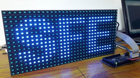 Scrolling Text display on P10 LED display board using Arduino