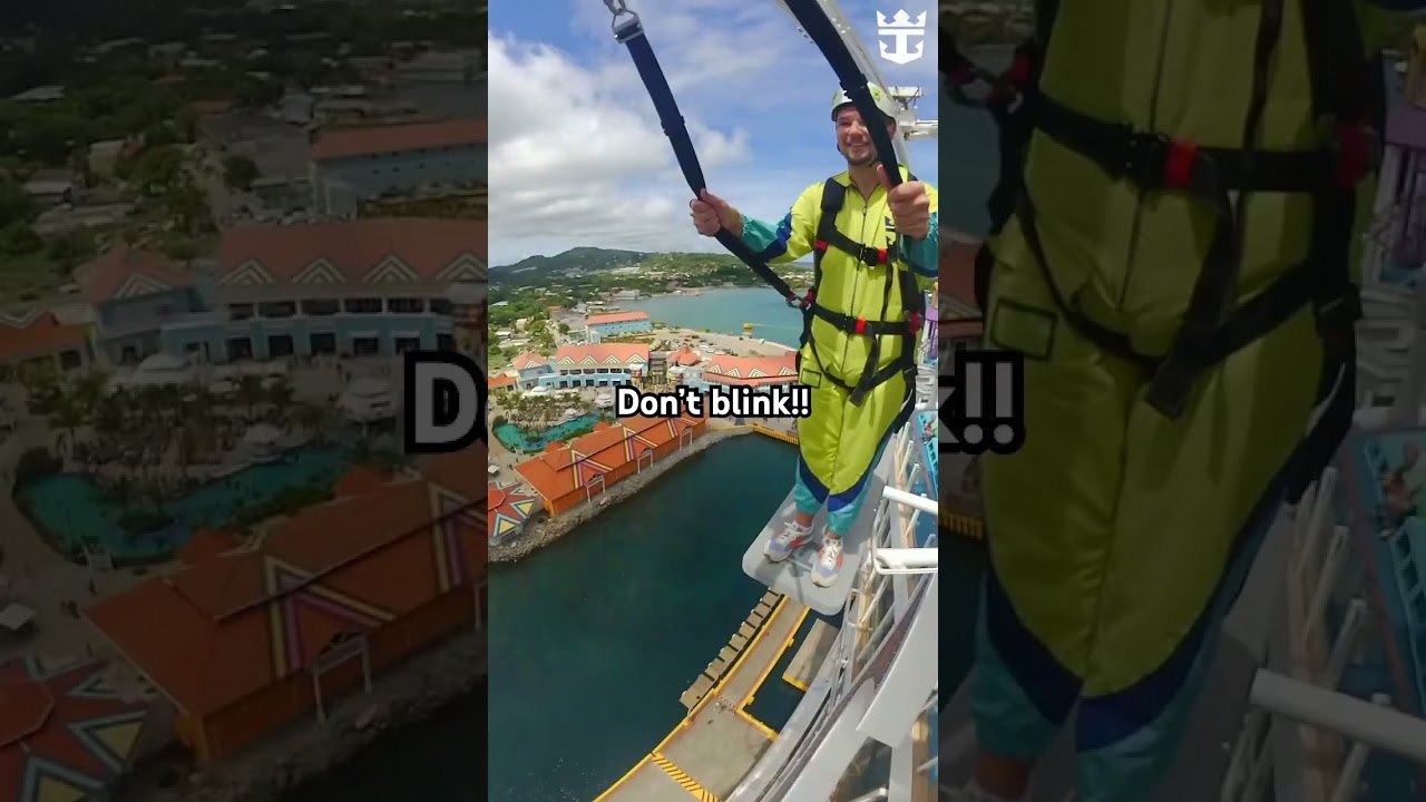 Jumping off the side of the world’s largest cruise ship! #iconoftheseas #cruise