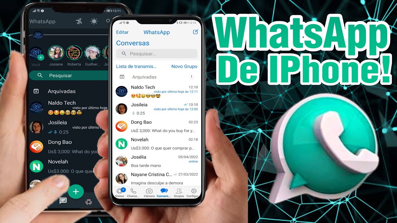 SAIU! WHATSAPP IGUAL IPHONE iOS 15 NO ANDROID 2022 🥳 Aero iOS Nova ...