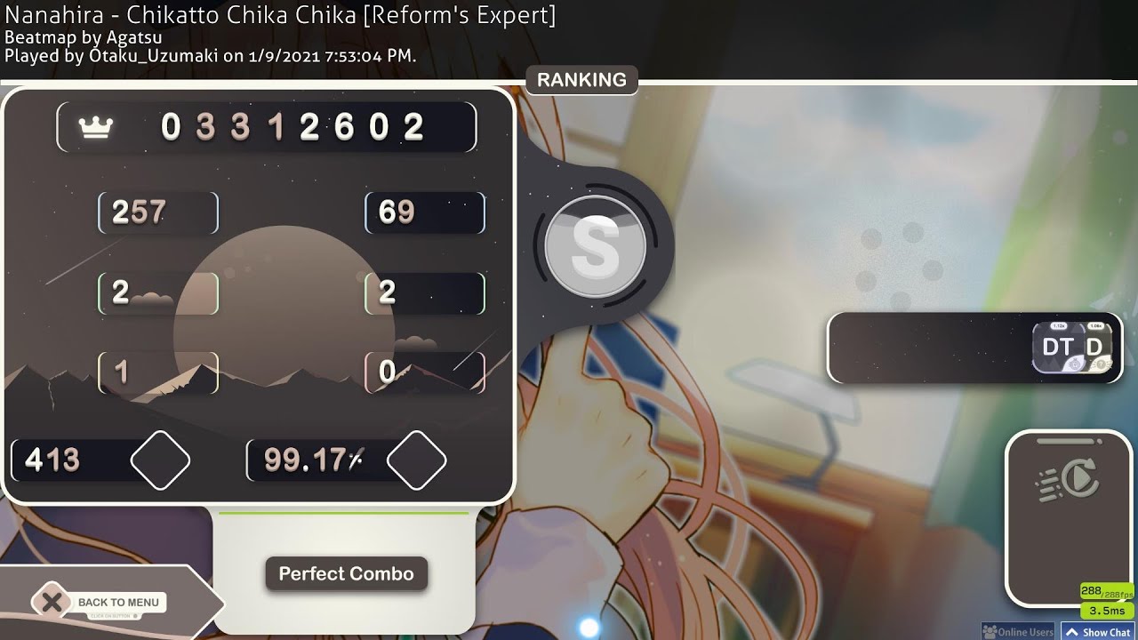 First 500pp play!!! Nanahira - Chikatto Chika Chika [Reform's Expert] +HDDT 99.17% FC