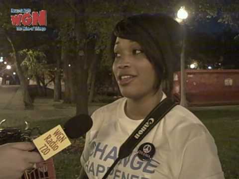 WGN Radio - Outside the Obama Rally at Grant Park