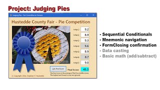OOP Programming (VB) - 04M Judging Pies project
