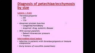 Lecture-112: Purpura and Microvascular occlusion, Part I. Rook's chapter 101.