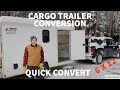 Quick convert Cargo Trailer to Camper Conversion