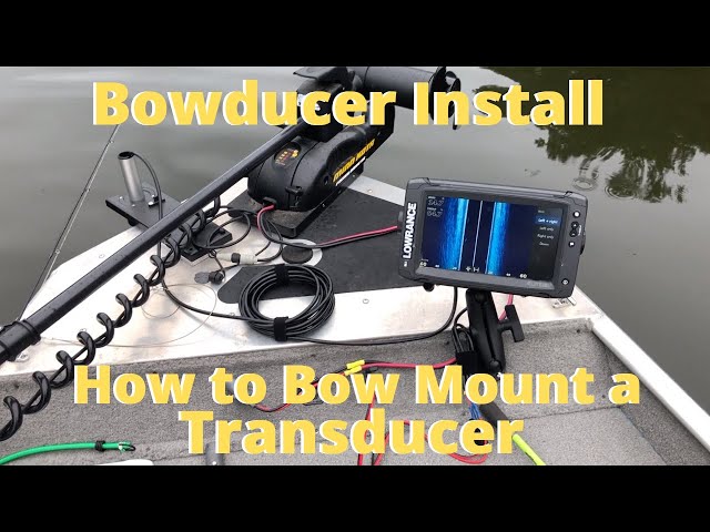 Bowducer install on Bass Tracker! Install a bow mount transducer without  using the trolling motor. 