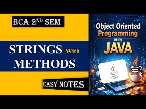 Introduction to String | String Methods | Java Programming | BCA |B.tech | MCA | One Bit Extra |