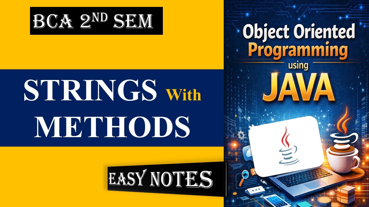 Introduction to String | String Methods | Java Programming | BCA |B ...