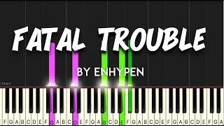 Fatal Trouble By Enhypen Synthesia Piano Tutorial  Sheet  U0026 S