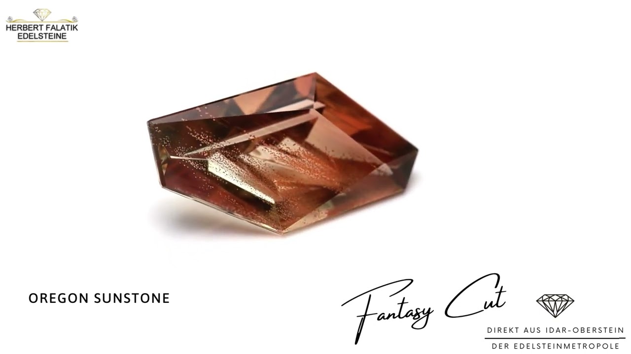 Wunderschöner Oregon Sunstone im Fancy Cut aus Idar-Oberstein – 13,84ct.
