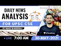 Daily News Analysis | 30-May-2021 | Crack UPSC CSE 2021 | Rahul Bhardwaj