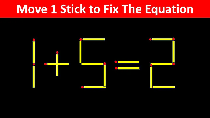 Fix The Equation in just 1 move - 1+5=2 || Hard Tricky Matchstick Puzzles For Clever Minds